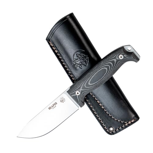 J&V REAPER Messer mit feststehender Klinge für Outdoor Survival Bushcraft Jagd und Angeln, 11 cm Klinge, Lederscheide, Handgefertigt in Spanien, Full Tang Knife J&V REAPER Messer mit feststehender Klinge für Outdoor Survival Bushcraft Jagd und Angeln, 11 cm Klinge, Lederscheide, Handgefertigt in Spanien, Full Tang Knife von J&V