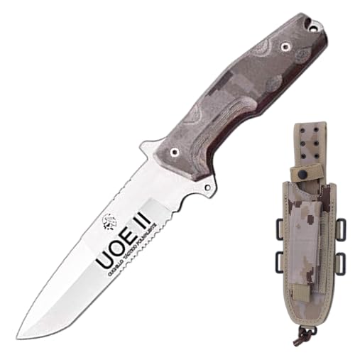 J&V UOE II - Full Tang Bushcraft Outdoor Survival Messer mit Scheide, Jagdmesser für Camping Jagd Wandern, MOVA-Edelstahlklinge 17 cm, Handmade in Spain J&V UOE II - Full Tang Bushcraft Outdoor Survival Messer mit Scheide, Jagdmesser für Camping Jagd Wandern, MOVA-Edelstahlklinge 17 cm, Handmade in Spain von J&V