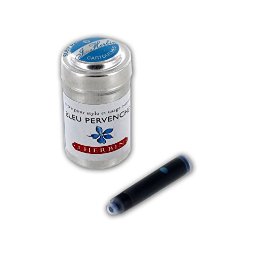 J. Herbin La Perle des Encres Tintenpatronen für Füllfederhalter, 6 Stück (Bleu Pervenche) von Herbin