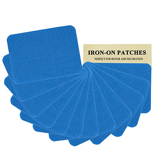 12 Stück hochwertige Stoff-Aufnäher zum Aufbügeln, starker Klebstoff, 100% Baumwolle, Blau, Reparatur-Set, Größe 7,5 x 10,5 cm 12 Stück hochwertige Stoff-Aufnäher zum Aufbügeln, starker Klebstoff, 100% Baumwolle, Blau, Reparatur-Set, Größe 7,5 x 10,5 cm von J.CARP
