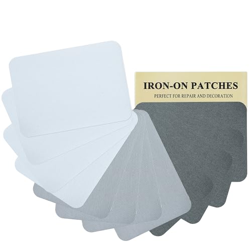12 Stück hochwertige Stoff-Flicken zum Aufbügeln, starker Klebstoff, 100 % Baumwolle, Reparatur-Set, Größe 7,5 x 10,5 cm, Mix Style 1 12 Stück hochwertige Stoff-Flicken zum Aufbügeln, starker Klebstoff, 100 % Baumwolle, Reparatur-Set, Größe 7,5 x 10,5 cm, Mix Style 1 von J.CARP