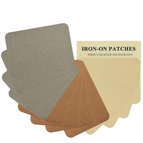 12 Stück hochwertige Stoff-Flicken zum Aufbügeln, starker Klebstoff, 100 % Baumwolle, Reparatur-Set, Größe 7,5 x 10,5 cm, Mix Style 4 12 Stück hochwertige Stoff-Flicken zum Aufbügeln, starker Klebstoff, 100 % Baumwolle, Reparatur-Set, Größe 7,5 x 10,5 cm, Mix Style 4 von J.CARP