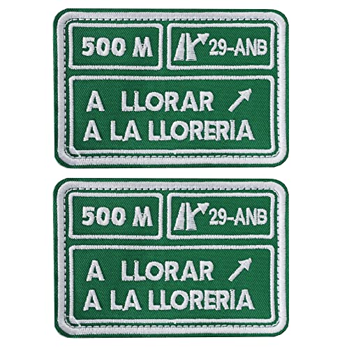 2 Pieces A Llorar A La Lloreria Patches, 29-ANB, Embroidered Morale Patches Tactical Funny for Hat Backpack Jackets von J.CARP