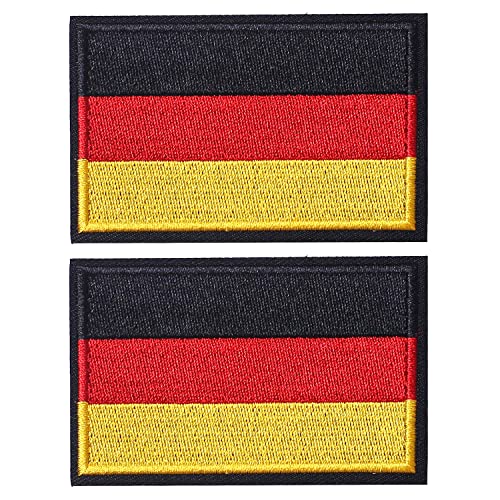 Bundeswehr Deutschland Flaggen Patch Germany Flag Patch, Hook and Loop 8 x 5 cm von J.CARP