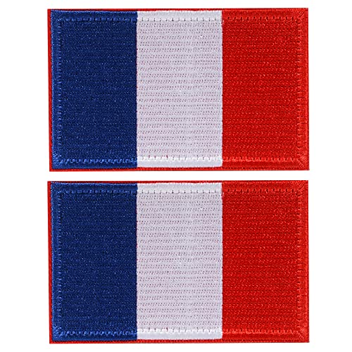 France Flag Patch, Hook and Loop Attach for Military Uniform, Tactical Bag, Jacket, Jeans, and Hats von J.CARP