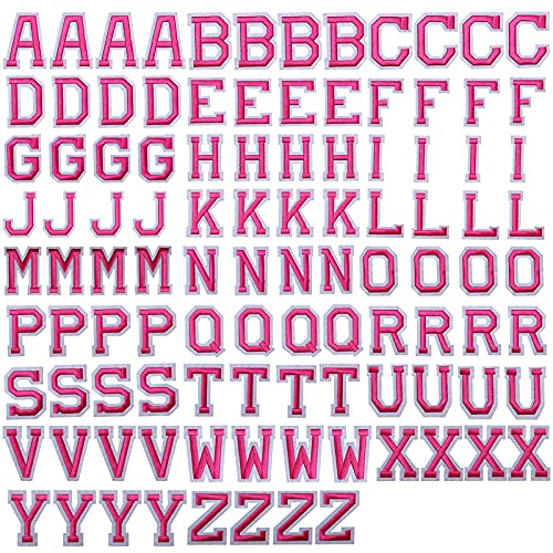J.CARP 104Pcs Pink Alphabet A to Z Patches, Iron on Sew on Letters for Clothing, Hats, Shoes, Backpacks, Handbags, Jeans, Jackets etc. J.CARP 104Pcs Pink Alphabet A to Z Patches, Iron on Sew on Letters for Clothing, Hats, Shoes, Backpacks, Handbags, Jeans, Jackets etc. von J.CARP