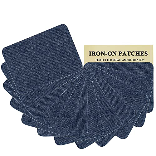 J.CARP Denim-Jeansflicken zum Aufbügeln für Jeans innen und außen, 100% Baumwolle mit starkem Kleber, blaues Reparatur-Dekorationsset, 12-teilig, Größe 7,6 x 10,2 cm, dunkel Blau J.CARP Denim-Jeansflicken zum Aufbügeln für Jeans innen und außen, 100% Baumwolle mit starkem Kleber, blaues Reparatur-Dekorationsset, 12-teilig, Größe 7,6 x 10,2 cm, dunkel Blau von J.CARP