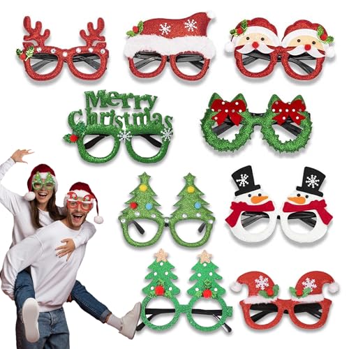 JAADU Weihnachtsbrillen, 9 Stück Partybrillen Set Kreative Weihnachten Brillen, Weihnachtsdeko Weihnachten Geschenke für Kinder und Erwachsene JAADU Weihnachtsbrillen, 9 Stück Partybrillen Set Kreative Weihnachten Brillen, Weihnachtsdeko Weihnachten Geschenke für Kinder und Erwachsene von JAADU