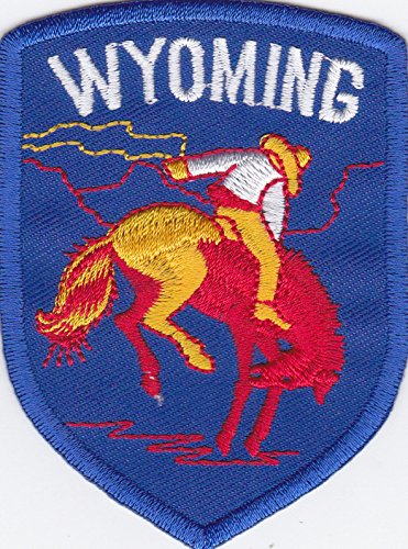 Aufnäher Bügelbild Aufbügler iron on Patch Applikation Wyoming Abzeichen Emblem Bundesstaat USA Yellowstone von JAB Seller