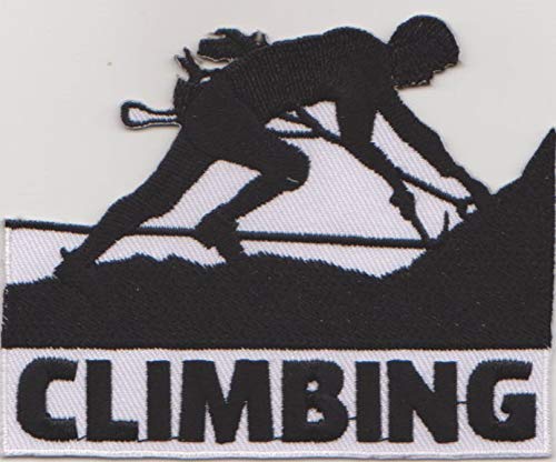 Aufnäher Bügelbild Aufbügler iron on Patch Climbing Klettern Bergsteigen Sport Hobby 9x7,5 cm von JAB Seller