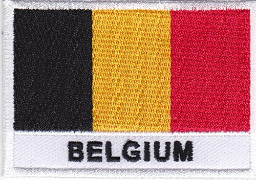 Aufnäher Bügelbild Aufbügler iron on Patch Flagge Fahne Länder EU Europaelt diverse Nationen (Belgien) von JAB Seller