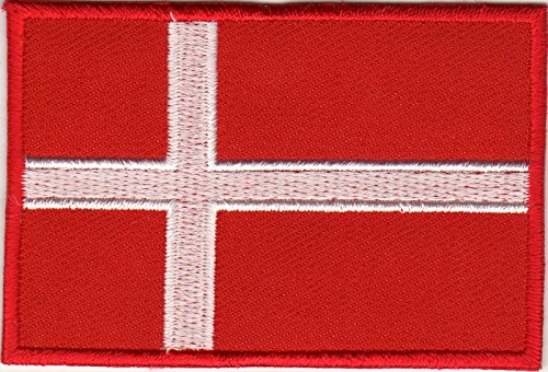 Aufnäher Bügelbild Aufbügler iron on Patch Flagge Fahne Länder EU Europaelt diverse Nationen (Dänemark) von JAB Seller