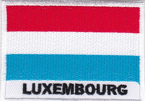 Aufnäher Bügelbild Aufbügler iron on Patch Flagge Fahne Länder EU Europaelt diverse Nationen (Luxemburg) von JAB Seller