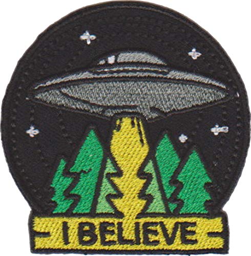 Aufnäher Bügelbild Aufbügler iron on Patch I believe UFO Alien Außerirdische 6,5 cm von JAB Seller
