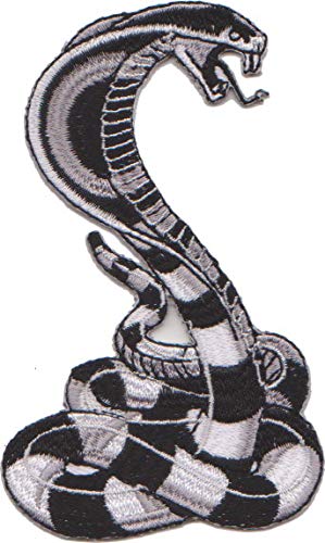 Aufnäher Bügelbild Aufbügler iron on Patch King Kobra Schlange Snake Biker von JAB Seller
