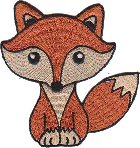 Aufnäher bestickt zum Aufbügeln, niedlicher kleiner Fuchs, Wildtier, von JAB Seller