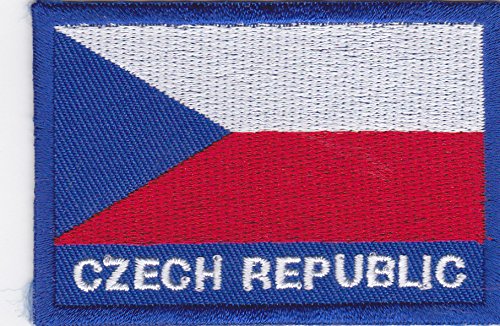 Aufnäher Bügelbild Aufbügler iron on Patch Fahne Flagge Tschechien Tschechei Czech Republic 7 x 5 cm von JAB Seller