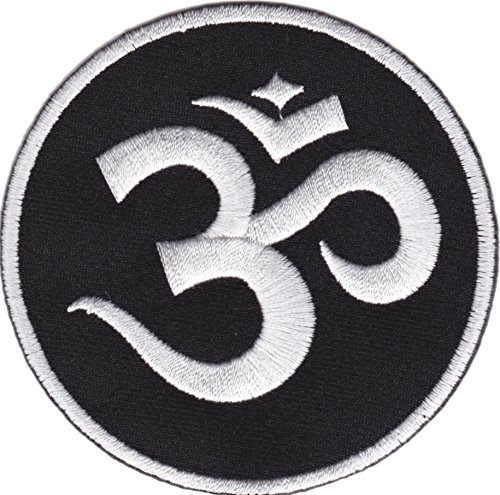Aufnäher Bügelbild Aufbügler iron on Patch Om Aum Meditation Yoga Sanskrit 7,5 cm von JAB Seller