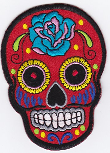 JAB Seller Aufnäher Bügelbild Aufbügler Iron on Patch Wunderschöner Mexican Sugar Skull Totenkopf Tag der Toten von JAB Seller
