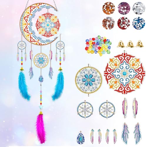 Geschenke für Mädchen 5-6-8-11 Jahre,Basteln Mädchen 7 8 9 10 Jahre,Diamond Painting Traumfänger Bastelset Kinder ab 6 Jahre, Geburtstagsgeschenk für Mädchen – Windspiel-Deko für Kinderzimmer Geschenke für Mädchen 5-6-8-11 Jahre,Basteln Mädchen 7 8 9 10 Jahre,Diamond Painting Traumfänger Bastelset Kinder ab 6 Jahre, Geburtstagsgeschenk für Mädchen – Windspiel-Deko für Kinderzimmer von JABNOW