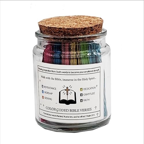 JACKANNA Bibelvers-Glas mit 90 ausmalbaren Karten – Christliche Geschenke für Hoffnung & Gebet, Emotionen & Trost (ideal für Ea/ster, Taufe & Weihnachten) von JACKANNA