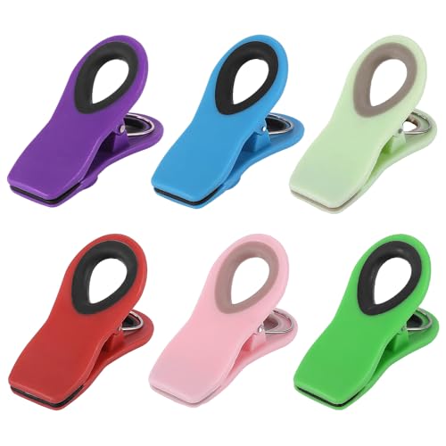 Jackanna 6 Stück Lebensmittelbeutel-Verschluss-Clip mit magnetischem Beutel-Clip, Lebensmittel-Aufbewahrungsbeutel-Clip, Lebensmittel-Verpackungs-Clip, Snack-Clip (Satz 6) von JACKANNA