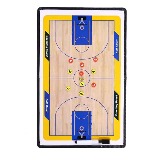 Tragbares Magnetisches Taktikbrett für Fußball & Basketball – Faltbare Taktikmappe mit Marker, Stift & Radiergummi – Ideal für Trainer & Coaching (Basketball Taktiktafel) von JACKANNA