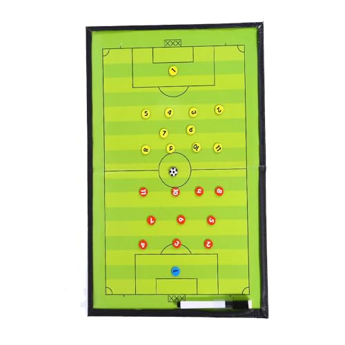Tragbares Magnetisches Taktikbrett für Fußball & Basketball – Faltbare Taktikmappe mit Marker, Stift & Radiergummi – Ideal für Trainer & Coaching (Fußball Zubehör) von JACKANNA