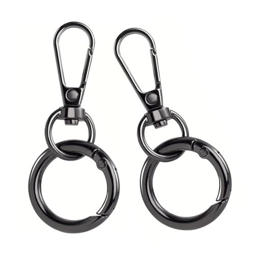 JADEWaa Metall-Drehgelenk-Druckknöpfe und Schlüsselanhänger, Karabinerhaken und Schlüsselanhänger für Schlüsselanhänger-Clip, Kunsthandwerk JADEWaa Metall-Drehgelenk-Druckknöpfe und Schlüsselanhänger, Karabinerhaken und Schlüsselanhänger für Schlüsselanhänger-Clip, Kunsthandwerk von JADEWaa
