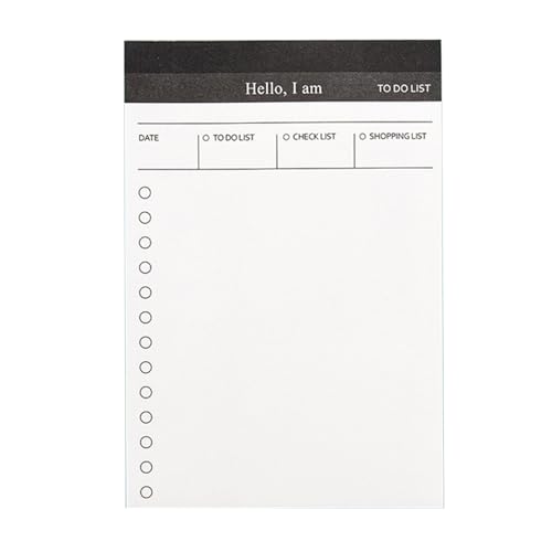 Tagesplaner, Notizbuch, Checkliste, Notizblöcke, Memopad, 50 Blatt, reißbar, kleines Notizbuch, Schreibblock für Notizen, Memos von JADEWaa