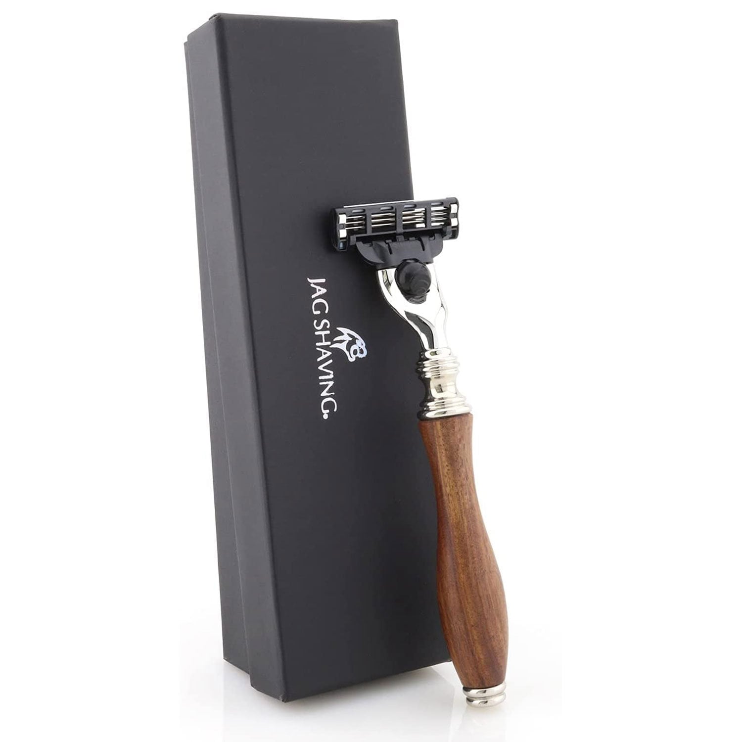 Handgefertigter Rasiermesser Für Herren Mit Holzgriff, 3-Klingen-Rasierer, Reiserasierer, Rasierer Männer & Frauen - Perfekt Eine Saubere Rasur Handgefertigter Rasiermesser Für Herren Mit Holzgriff, 3-Klingen-Rasierer, Reiserasierer, Rasierer Männer & Frauen - Perfekt Eine Saubere Rasur von JAGSHAVING