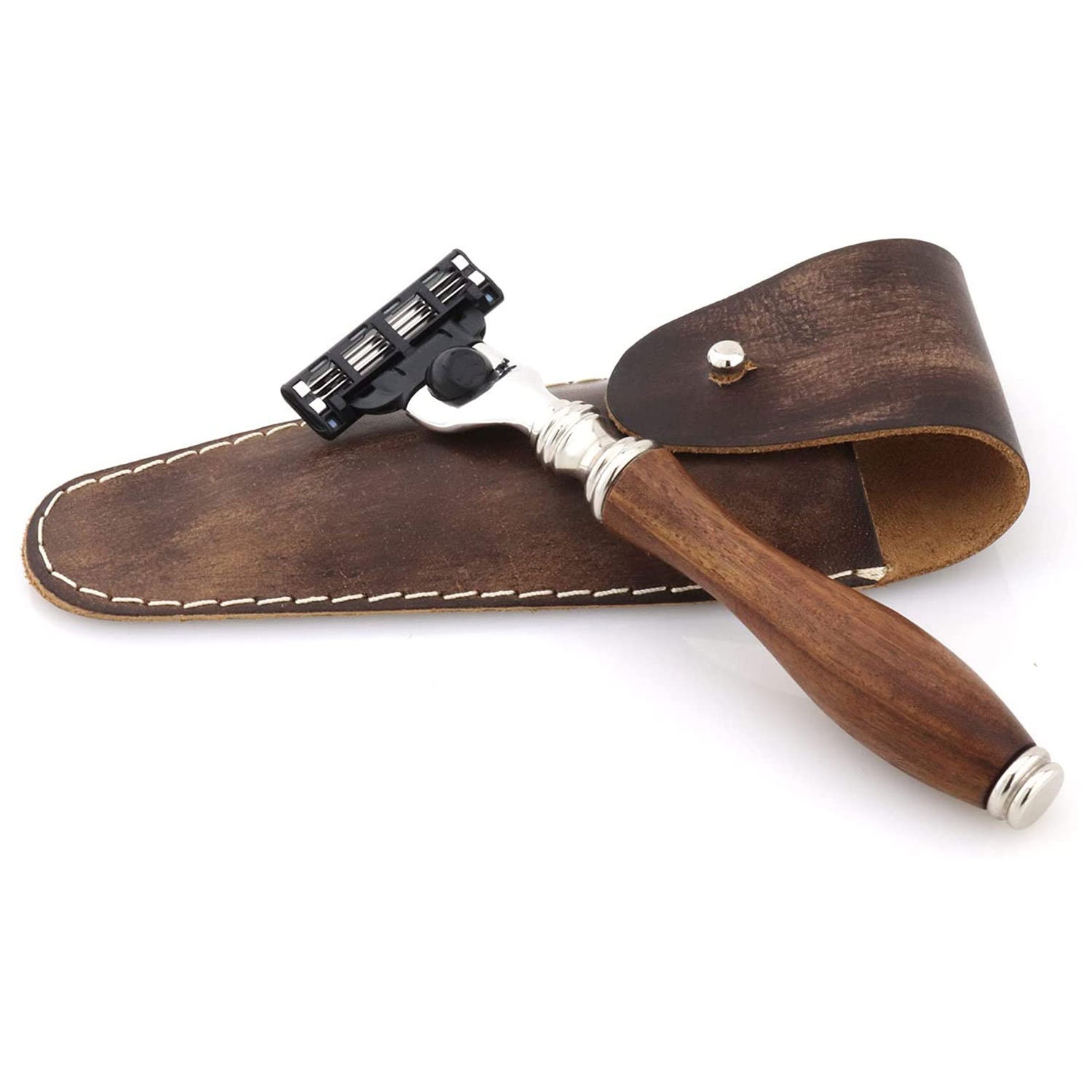 Handgefertigter 3-Kanten-Rasierer Mit Ledertasche Für Männer Und Frauen, Reise-Rasierer, Beste Geschenkidee Handgefertigter 3-Kanten-Rasierer Mit Ledertasche Für Männer Und Frauen, Reise-Rasierer, Beste Geschenkidee von JAGSHAVING