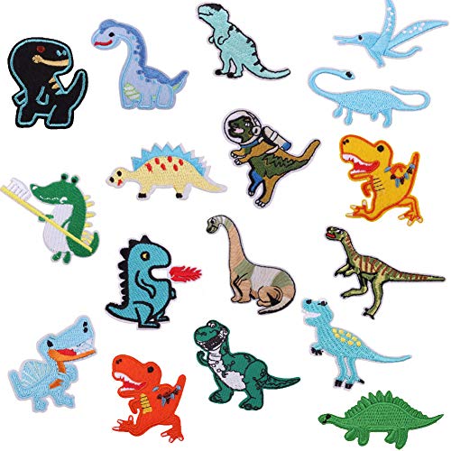 JAHEMU Patches zum Aufbügeln Dinosaurier Aufbügelflicken Kinder Junge für DIY Patches zum Aufbügeln Applikation Flicken Zum Aufbügeln Patch Sticker Jeans Kleidung Patches Cartoon von JAHEMU