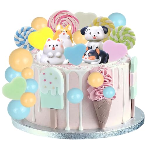 JAHEMU Tortendeko Hund Figuren Boho Ball Kuchen Dekoration Welpen Kuchendeko Herz Cake Toppers Kindergeburtstag Haustier Hund Party Dekoration 49 Stück JAHEMU Tortendeko Hund Figuren Boho Ball Kuchen Dekoration Welpen Kuchendeko Herz Cake Toppers Kindergeburtstag Haustier Hund Party Dekoration 49 Stück von JAHEMU
