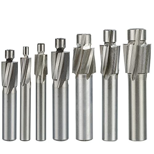 1pc 4 Flöte Senker Schaftfräser M3-M16 Pilot Nutting Tool Fräser Senker Schaftfräser Pilotloch HSS Fräser-M10,3x16,8x12x74 von JAINGU