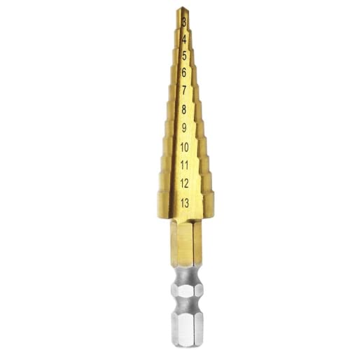 1pc3-13mm HSS Titanbeschichteter Stufenbohrer Bohren Elektrowerkzeuge Metall Schnellarbeitsstahl Holz Lochschneider Kegelbohrer von JAINGU