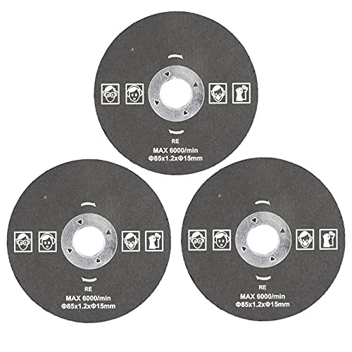 85mm Schneidscheiben 85x10 / 15mm Kreisharzschleif-Rad-Sägeblätter für Metallschneidfaser-Schneidscheiben-Schleifwerkzeuge-85x1.2x10mm. von JAINGU