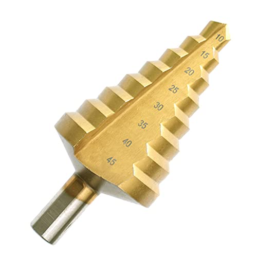 HSS Stufenbohrer 10/15/20/25/30/35/40/45 mm Titan Stufenbohrer 8 Schritte Konusbohrer Loch Nut Metall Holzschnitt Bohrwerkzeuge-10-45mm HSS Stufenbohrer 10/15/20/25/30/35/40/45 mm Titan Stufenbohrer 8 Schritte Konusbohrer Loch Nut Metall Holzschnitt Bohrwerkzeuge-10-45mm von JAINGU