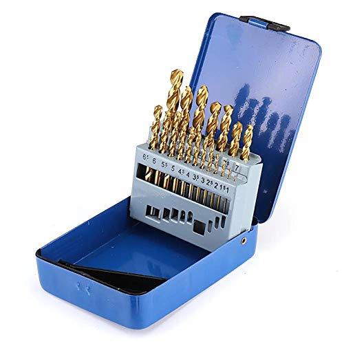 M42 8% High Cobalt HSS Titan beschichtete Industrial Grade Twist Bohrer Set 13/19 / 25PCS für 304 Edelstahlbohrungen-19pcs. M42 8% High Cobalt HSS Titan beschichtete Industrial Grade Twist Bohrer Set 13/19 / 25PCS für 304 Edelstahlbohrungen-19pcs. von JAINGU