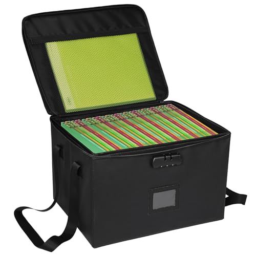 JAKAGO Feuerfeste und wasserdichte Dokumentenbox, A4, tragbarer Aktenordner mit Schloss, robuster Reißverschluss, faltbar, stabiles Design, schützt wichtige Dokumente JAKAGO Feuerfeste und wasserdichte Dokumentenbox, A4, tragbarer Aktenordner mit Schloss, robuster Reißverschluss, faltbar, stabiles Design, schützt wichtige Dokumente von JAKAGO