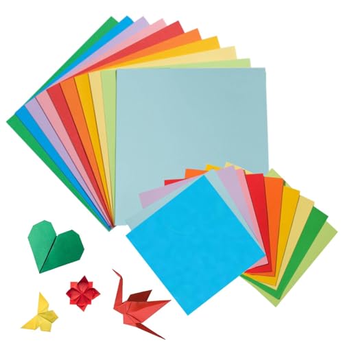 200 Blatt Origami Papier, Buntes Papier 20 x 20cm &15 x 15cm, Doppelseitig Quadratisch Faltpapier Set für Schule Familie DIY Kunst Bastelprojekte 200 Blatt Origami Papier, Buntes Papier 20 x 20cm &15 x 15cm, Doppelseitig Quadratisch Faltpapier Set für Schule Familie DIY Kunst Bastelprojekte von JALEVID