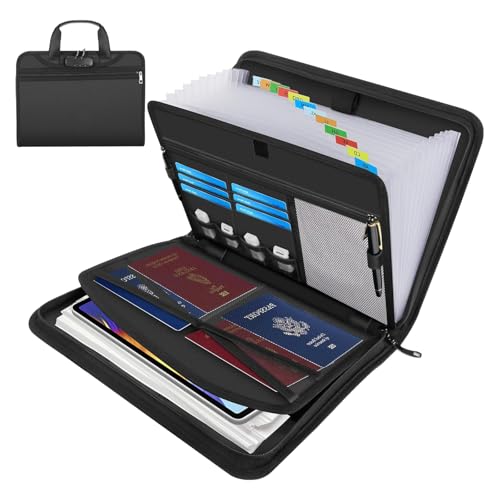 Feuerfester Akkordeon-Aktenordner – 13 Taschen, wasserdicht, erweiterbare Dokumentenmappe mit Griff und Reißverschluss, tragbarer A4/Brief-Organizer für Büro, Business, Reisen, Zuhause Feuerfester Akkordeon-Aktenordner – 13 Taschen, wasserdicht, erweiterbare Dokumentenmappe mit Griff und Reißverschluss, tragbarer A4/Brief-Organizer für Büro, Business, Reisen, Zuhause von JALIELL
