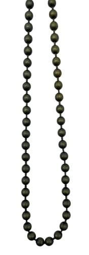 Premium Rollo, Zugkette, Messing antik mit Perlen – durchgehende Schlaufe (125 cm Länge, antikes Messing) von JAM2DAY