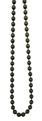 Premium Rollo, Zugkette, Messing antik mit Perlen – durchgehende Schlaufe (125 cm Länge, antikes Messing) von JAM2DAY