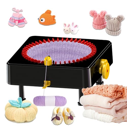 JAMIT Strickmaschine, 48 Nadeln Strickmaschine für Erwachsene, Große DIY-Dualmodus Strickmaschine strickmühle für Socken, Mütze, Pullover und Schal, Strickliesel Webrahmen für Erwachsene und Kinder JAMIT Strickmaschine, 48 Nadeln Strickmaschine für Erwachsene, Große DIY-Dualmodus Strickmaschine strickmühle für Socken, Mütze, Pullover und Schal, Strickliesel Webrahmen für Erwachsene und Kinder von JAMIT
