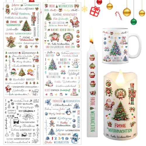 JAMSSOW 6 Stück Kerzentattoos Weihnachten,Kerzenaufkleber Weihnachts Sticker,Wassertransferdruck,Kerzen Dekorieren,Kerzen Tattoo Folie,DIY asserschiebefolie Kerzen für Weihnachten JAMSSOW 6 Stück Kerzentattoos Weihnachten,Kerzenaufkleber Weihnachts Sticker,Wassertransferdruck,Kerzen Dekorieren,Kerzen Tattoo Folie,DIY asserschiebefolie Kerzen für Weihnachten von JAMSSOW