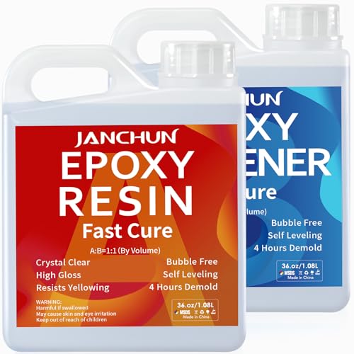 Epoxidharz Set 2129ml/72oz- Epoxidharz mit Härter kristallklares Gießharz für Flusstische Harz Kunstharz, Holz, Kunst, Aquarium, DIY Handwerk, Schmuckherstellung - Epoxy Resin Kit Epoxidharz Set 2129ml/72oz- Epoxidharz mit Härter kristallklares Gießharz für Flusstische Harz Kunstharz, Holz, Kunst, Aquarium, DIY Handwerk, Schmuckherstellung - Epoxy Resin Kit von JANCHUN