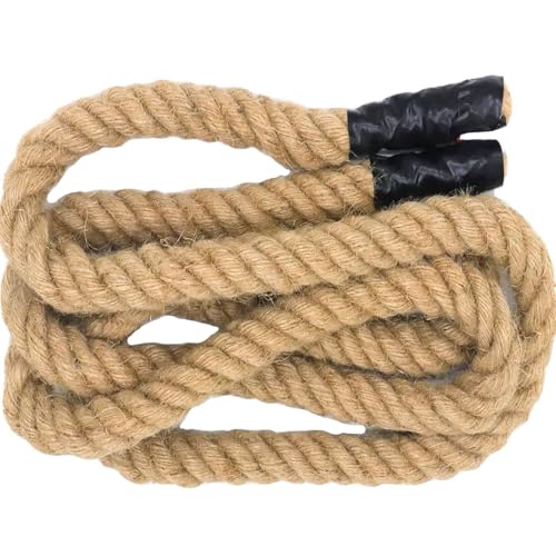 2,5 cm natürliches Juteseil, 3 m dickes Hanfseil, 4 Stränge gedrehtes Manila für Handwerk, Docks, nautisch, Raliings, Dekoration, Innen- und Außenbereich 2,5 cm natürliches Juteseil, 3 m dickes Hanfseil, 4 Stränge gedrehtes Manila für Handwerk, Docks, nautisch, Raliings, Dekoration, Innen- und Außenbereich von JANJOSN