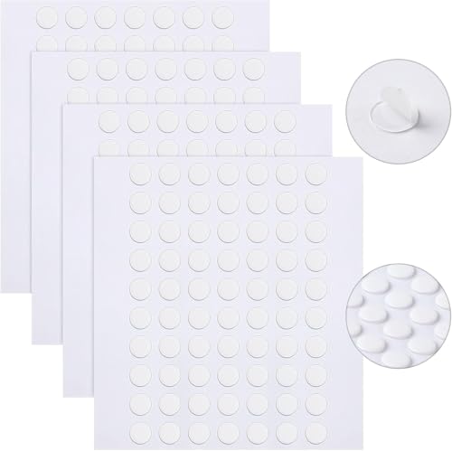 JANYUN 140 Stück doppelseitige Klebepunkte, entfernbare runde Knetmasse, transparentes doppelseitiges Klebeband zum Basteln, spurloses Klebeband (6 mm) von JANYUN