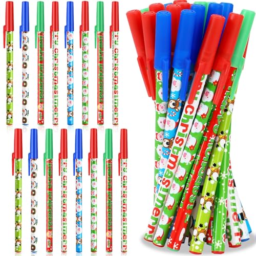 Weihnachten Stifte Set, JANYUN 26 Stück Cartoon Weihnachten Kugelschreiber Niedliche Feiertag Gelstifte Weihnachtsstifte für Schule Büro Schreibwaren Heimbedarf Partygeschenke von JANYUN